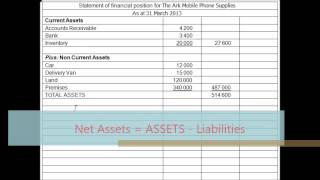 Statements of Financial Position [upl. by Noteloc324]