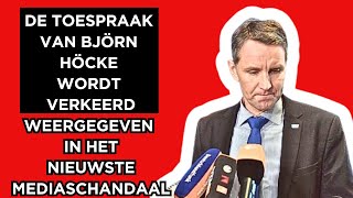 🔴De toespraak van Björn Höcke wordt verkeerd weergegeven in het nieuwste mediaschandaal [upl. by Airamanna]