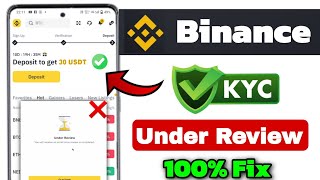 binance verification under review problem  how to solve under Review Binance account kyc [upl. by Verna]