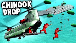 CHINOOK Paradrop To Take Over The Carrier MISSION IMPOSSIBLE Ravenfield Best Mods Gameplay [upl. by Crotty]