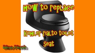 SEAT REPLACEMENT KOHLER RIALTO toilet K3386 dino [upl. by Nivi]