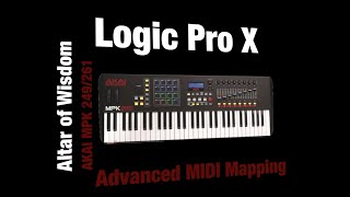 Advanced MIDI control mapping of plugins inside Logic Pro X with AKAI MPK 249 amp MPK 261 [upl. by Astraea]