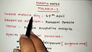 MALARIA  MALARIAL PARASITE LIFE CYCLE WITH TRICKS  PART1  RRB PHARMACIST EXAM  GPAT  ESIC [upl. by Sej234]