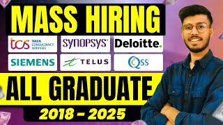 TCS  Synopsys Siemens Telus and Qss  Jobs For Freshers Any one can ApplyLatest Jobs 19LPA CTC [upl. by Epner]