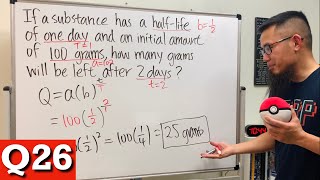 A halflife exponential decay problem [upl. by Ecirbaf]