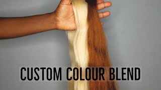 DIY CUSTOM COLOUR BRAIDING HAIR BLEND BLENDING COLOUR 30 AND 613 [upl. by Kora279]