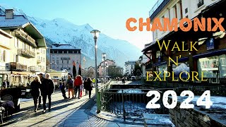 Chamonix  France  Winter Escapade  Stunning 4K Walking tour in the French Alps [upl. by Kiyohara]