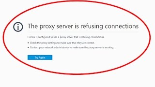 How To Fix The proxy server is refusing connections Error in Mozilla firefox [upl. by Nitnilc23]