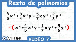 Resta de Polinomios  Video 7 de 10 [upl. by Assiruam]