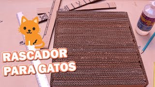 Como hacer un rascador de cartón para gatos 🐈 Rascador para gatos casero y facil [upl. by Olson]