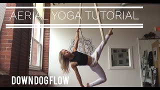 Aerial Yoga Down Dog Flow Tutorial with Aerial Yoga Girl [upl. by Eugenle]