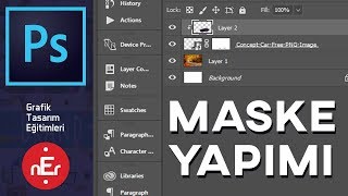 Maskeleme  mask Nasıl Yapılır   Adobe Photoshop CC [upl. by Cloutman]