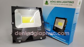 Review đèn led floodlight 5054 100w IP66 hàng đẹp có giá sỉ lẻ [upl. by Nuahc]