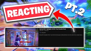 Reacting To FORTNITE MONTAGES and RATING THEM 110 PART 2 [upl. by Lyrehc]