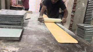 Good Morning fine Cutting food breadmaking roti streetfood [upl. by Kutzenco]