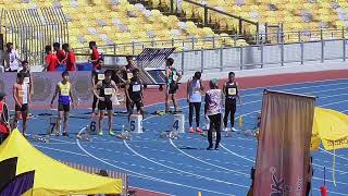 Men 100m Heat 6 Saeca BJSS Athletic Championship 2023 Stadium Bukit Jalil 20 Dec 2023 [upl. by Brigg783]