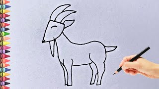 How To Draw A Goat Easy step by step [upl. by Ragde184]