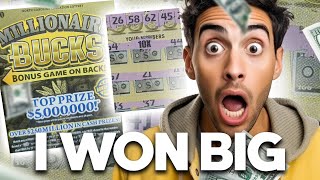 Finally Won BIG 5000000 Top Prize  Millionaire Bucks North Carolina Lottery ticket [upl. by Gem]