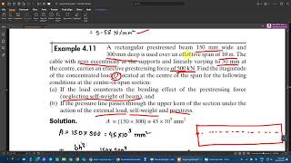 Prestressed Concrete Chapter 4 Problem 49 411 412 [upl. by Nimad]