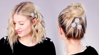 SUPER EASY Day To Night Glam Hairstyles [upl. by Rollin]