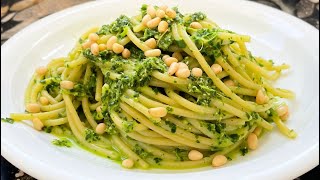 SPAGHETTI AL PESTO DI RUCOLA pasta with arugula sauce  easy recipe [upl. by Venice]