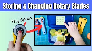 Quilting ROTARY CUTTER System Changing Blades Storing Supplies amp More [upl. by Nanyt]