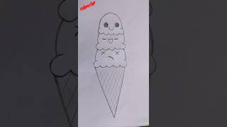 Ice Cream Cute Draw  ice cream cartoon baby  art drawing cute draw shorts ytshort yt [upl. by Mattland579]