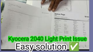 Kyocera 2040 Light Print Issue  Developer Unit Clean  P2040  M2040  Light print problem [upl. by Nilesoy]