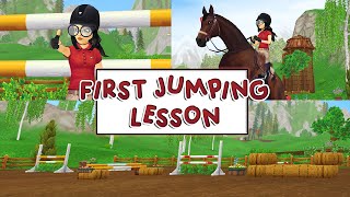 Star Stable First Jumping Lesson 🐴 Realistic Roleplay [upl. by Ardnuyek]