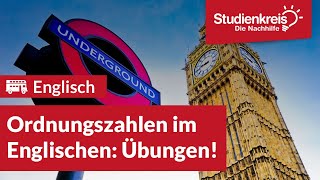 Ordnungszahlen im Englischen Übungen  Englisch verstehen mit dem Studienkreis [upl. by Aric800]