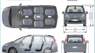 citroen c4 picasso dimensions [upl. by Ycats616]