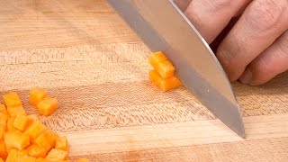 Learn Vegetable Dice Cuts Different Cubes Sizes from Macedoine to Brunoise [upl. by Russom]