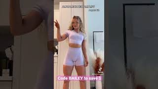 ALPHALETE new amplify activewear try on haul  best scrunch leggings tiktok viral shorts [upl. by Laubin107]