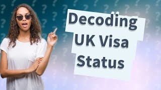 What does awaiting consideration mean on a UK visa [upl. by Avat]