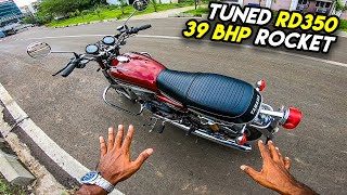 TUNED YAMAHA RD350 29BHP CONVERT TO 39BHP ROCKET 😈  Crazy Exhaust Sound 🔥 [upl. by Ysiad]