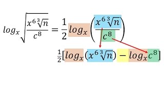 Propiedades de los logaritmos con raiz [upl. by Vergos]