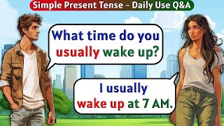 English Conversation Practice for Beginners  QampA  Simple Present Tense  English Speaking Practice [upl. by Aneetsirk]