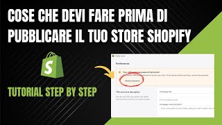 Shopify Dropshipping Tutorial ITA  Come Pubblicare Il Tuo Store [upl. by Hgielak]