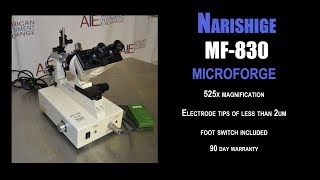 Narishige MF830 microforge 4705CC SCOPE [upl. by Criswell476]