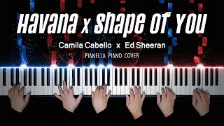 HAVANA x SHAPE OF YOU MASHUP  6 HANDS Piano Cover by Pianella Piano [upl. by Yrekcaz616]