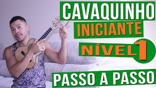 AULA DE CAVAQUINHO INICIANTE l NIVEL BÁSICO l PASSO A PASSO [upl. by Clayton]