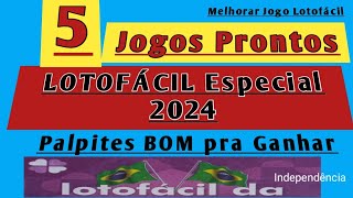 JOGOS Prontos e Analisados para LOTOFÁCIL da Independência concurso 3190  COPIE E USE [upl. by Dedric]