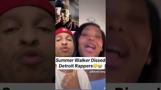 Summer Walker Diss Detroit Rappers‼️😭 [upl. by Clarey]