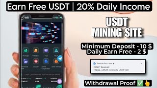 New Usdt Mining Site 2024  Usdt Earning Site  TRX Usdt App  Cloud Mining  Usdt Investment Site [upl. by Thgirw]