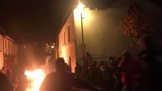 Tar barrel run  ancient tradition in Hatherleigh Devon [upl. by Saideman156]