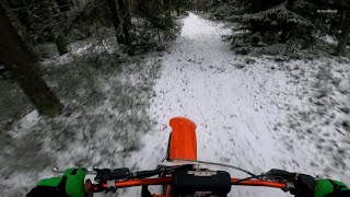 KTM SX 250 2Stroke  Snowy Ride GoPro [upl. by Kylynn828]