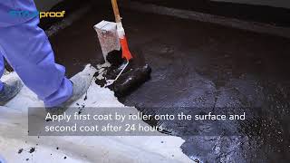 Bituminous Cold Applied Waterproofing Application [upl. by Yattirb]