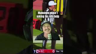 Patrick Mahomes WASNT asking the ref for help 🙄 [upl. by Jerroll]