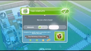 Maxing Out A Sims Social Reward 50 The Sims FreePlay [upl. by Atteloc371]