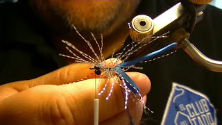 Atado de moscas para truchasFly tying 17libélula azul el club del atado [upl. by Yrelbmik]